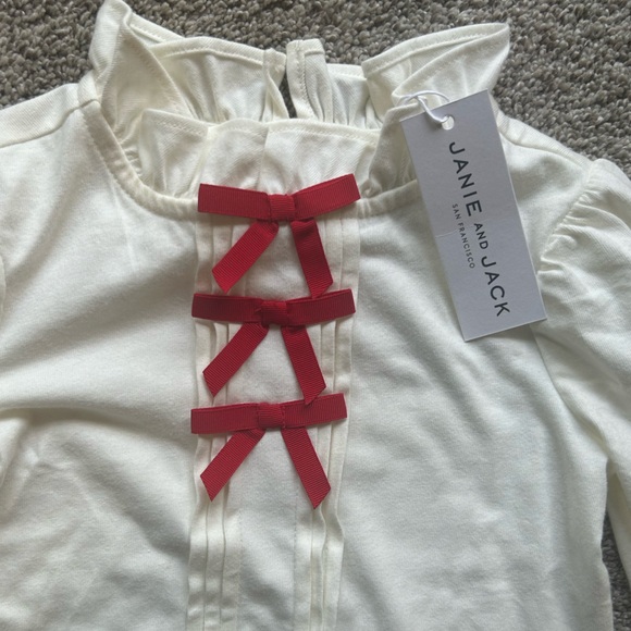 NWT Janie and Jack Ruffle Collar Bow Top, size 3 - Picture 4 of 10